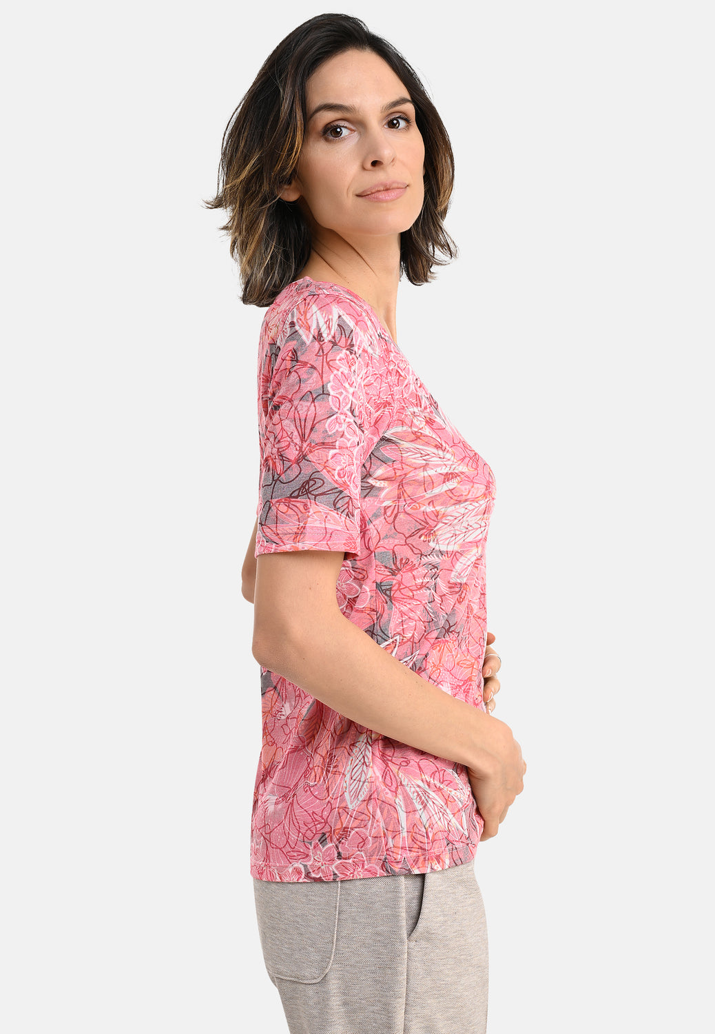 26211 Shirt Burn Flower - 07/red