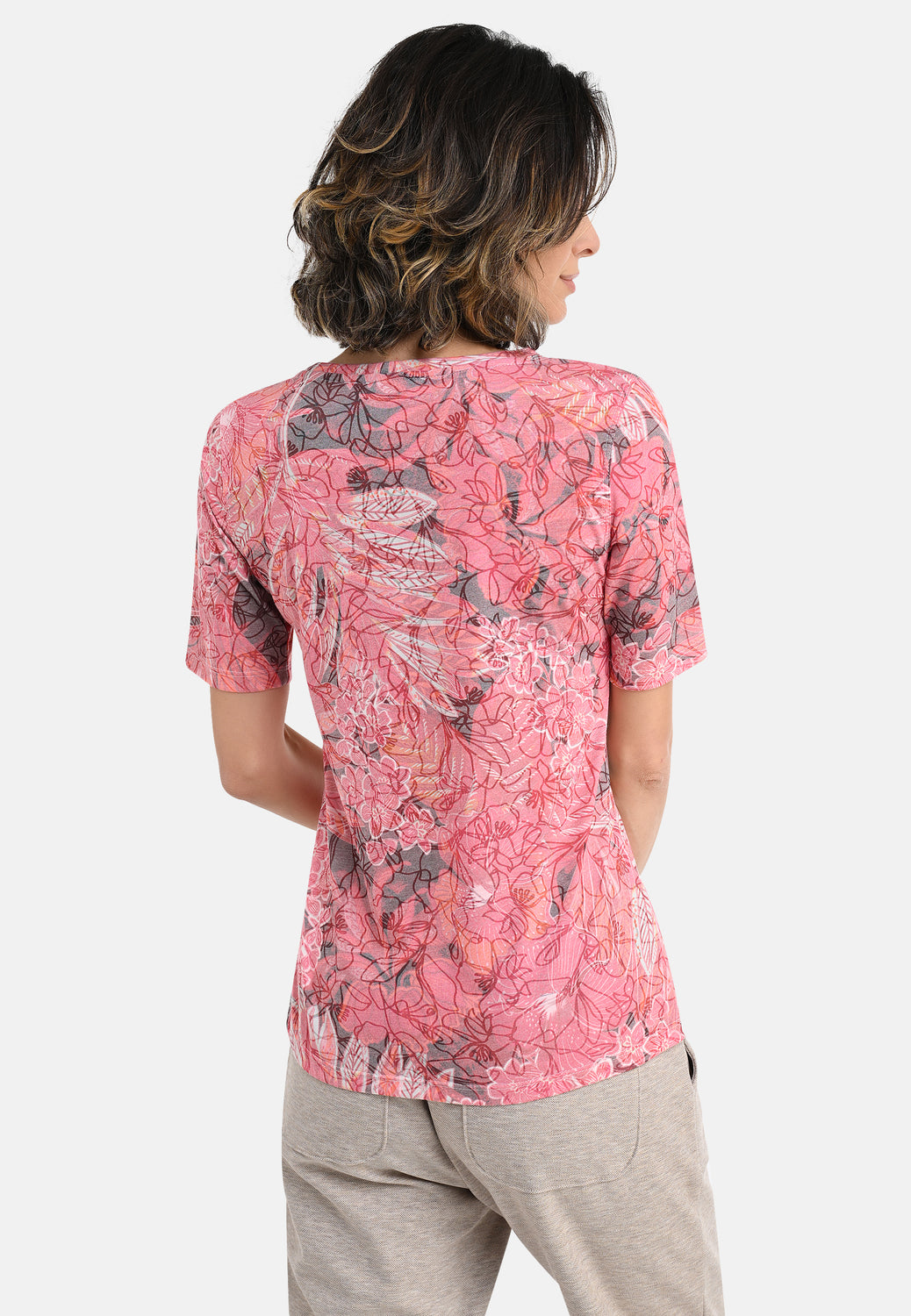 26211 Shirt Burn Flower - 07/red