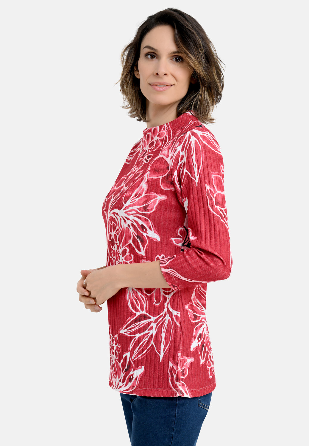 26214 Shirt Paint Flowers - 07/red