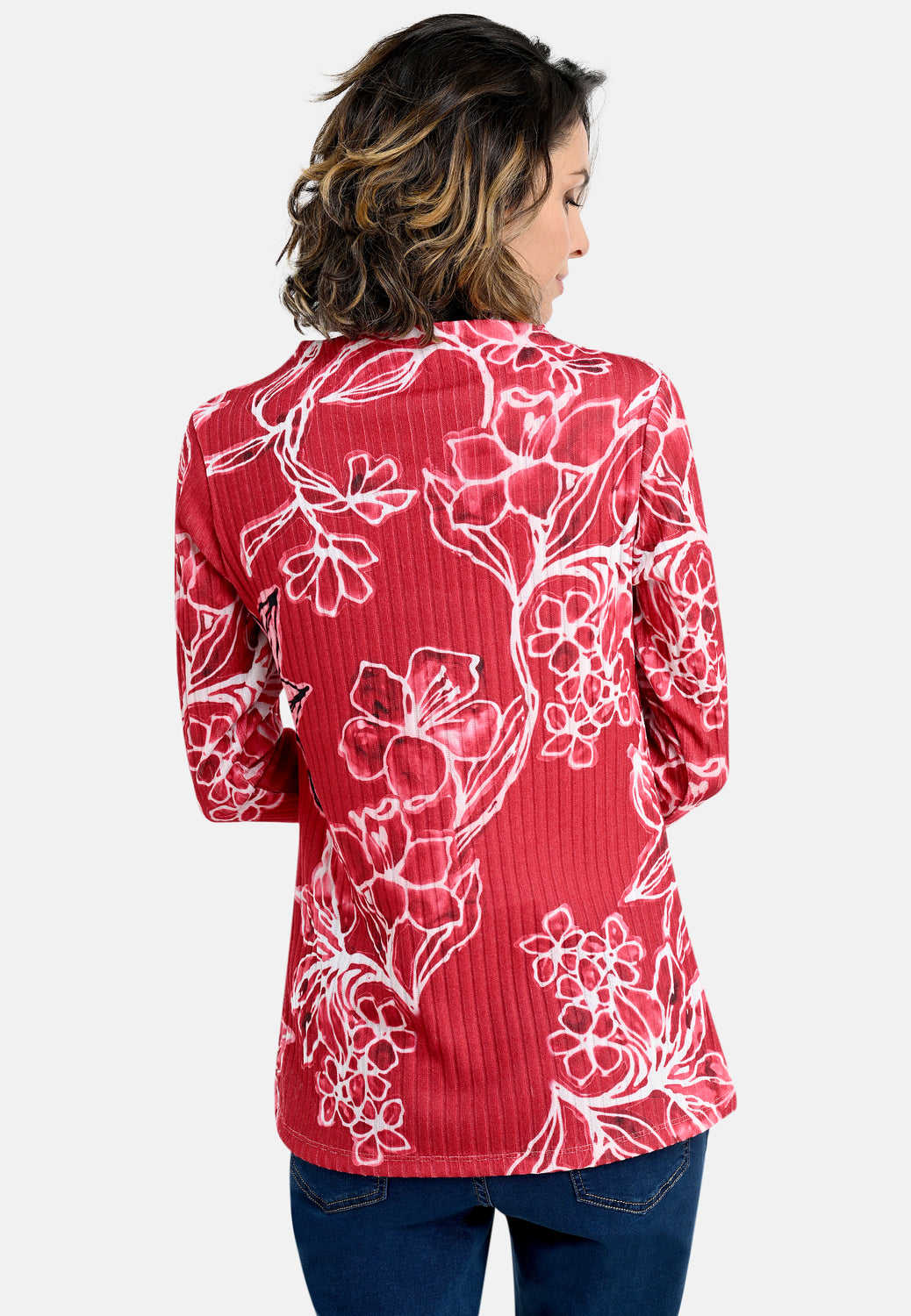 26214 Shirt Paint Flowers - 07/red