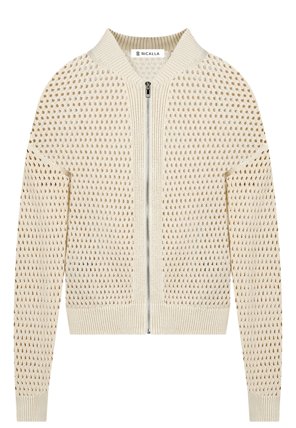 26215 Zip Cardigan - 02/ecru