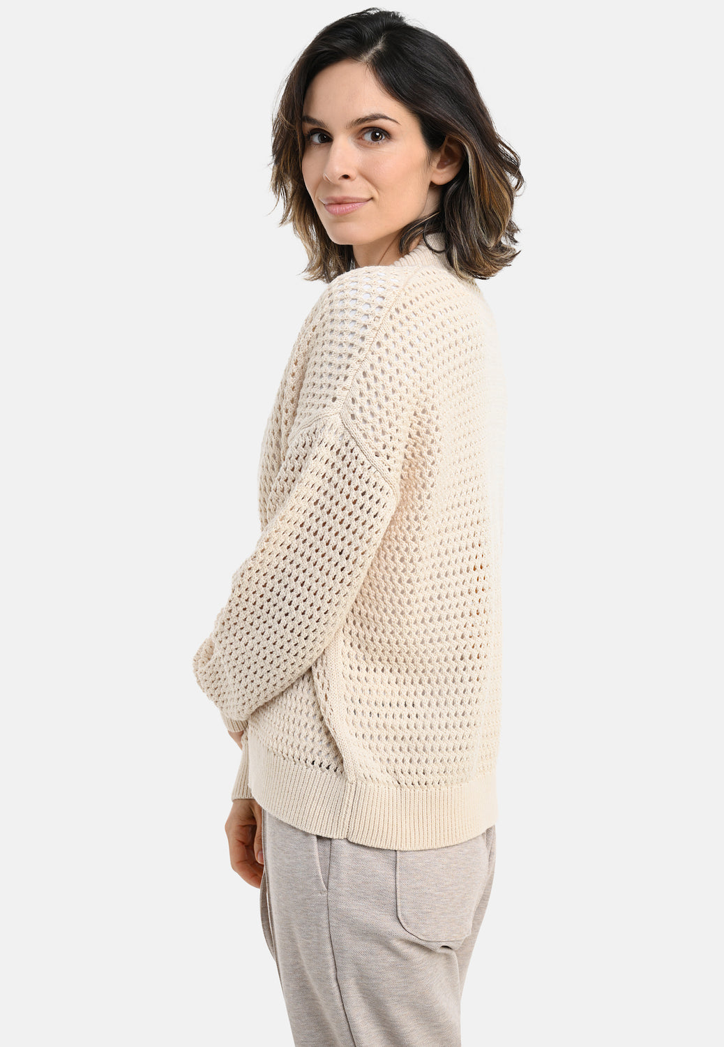 26215 Zip Cardigan - 02/ecru