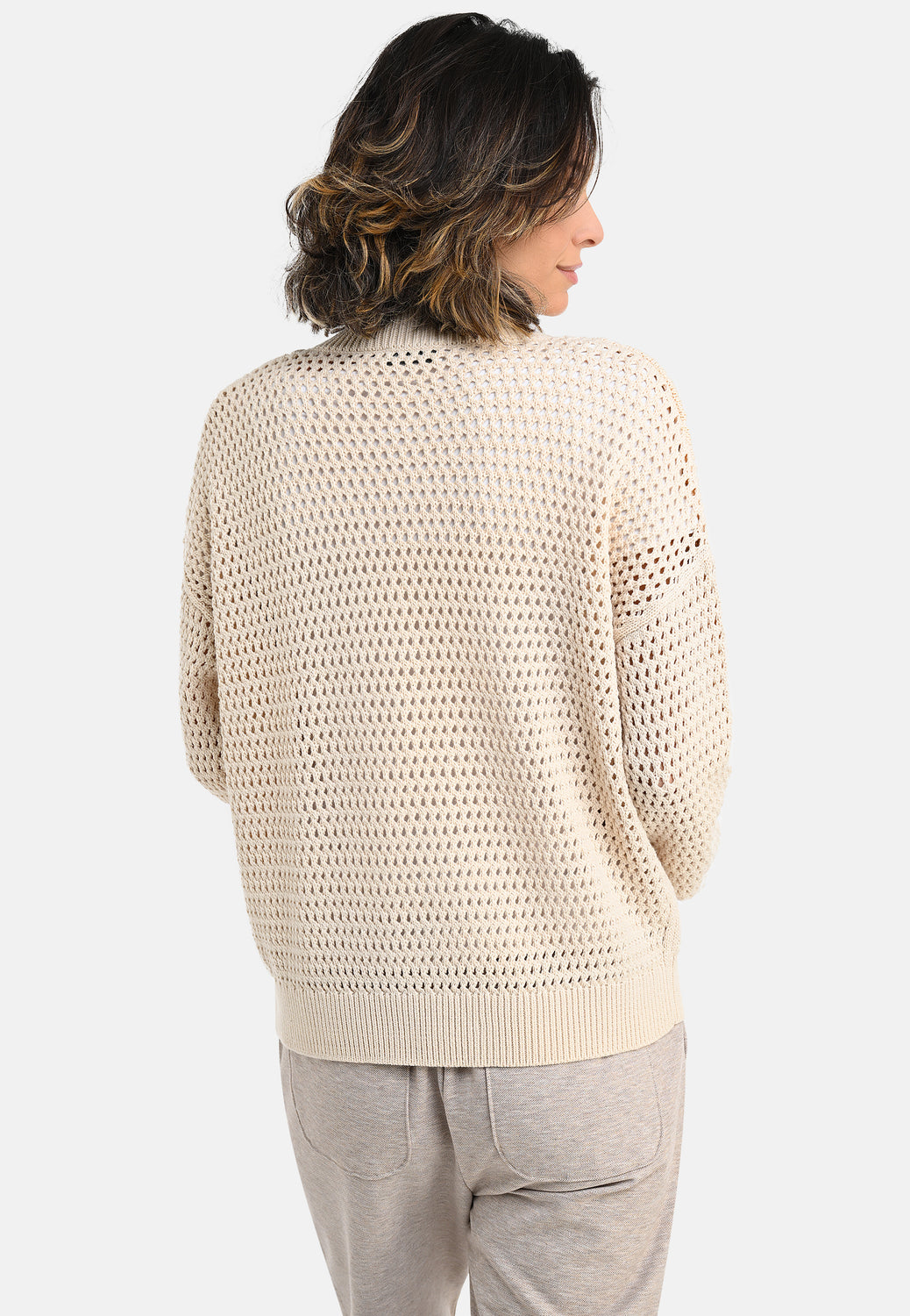 26215 Zip Cardigan - 02/ecru