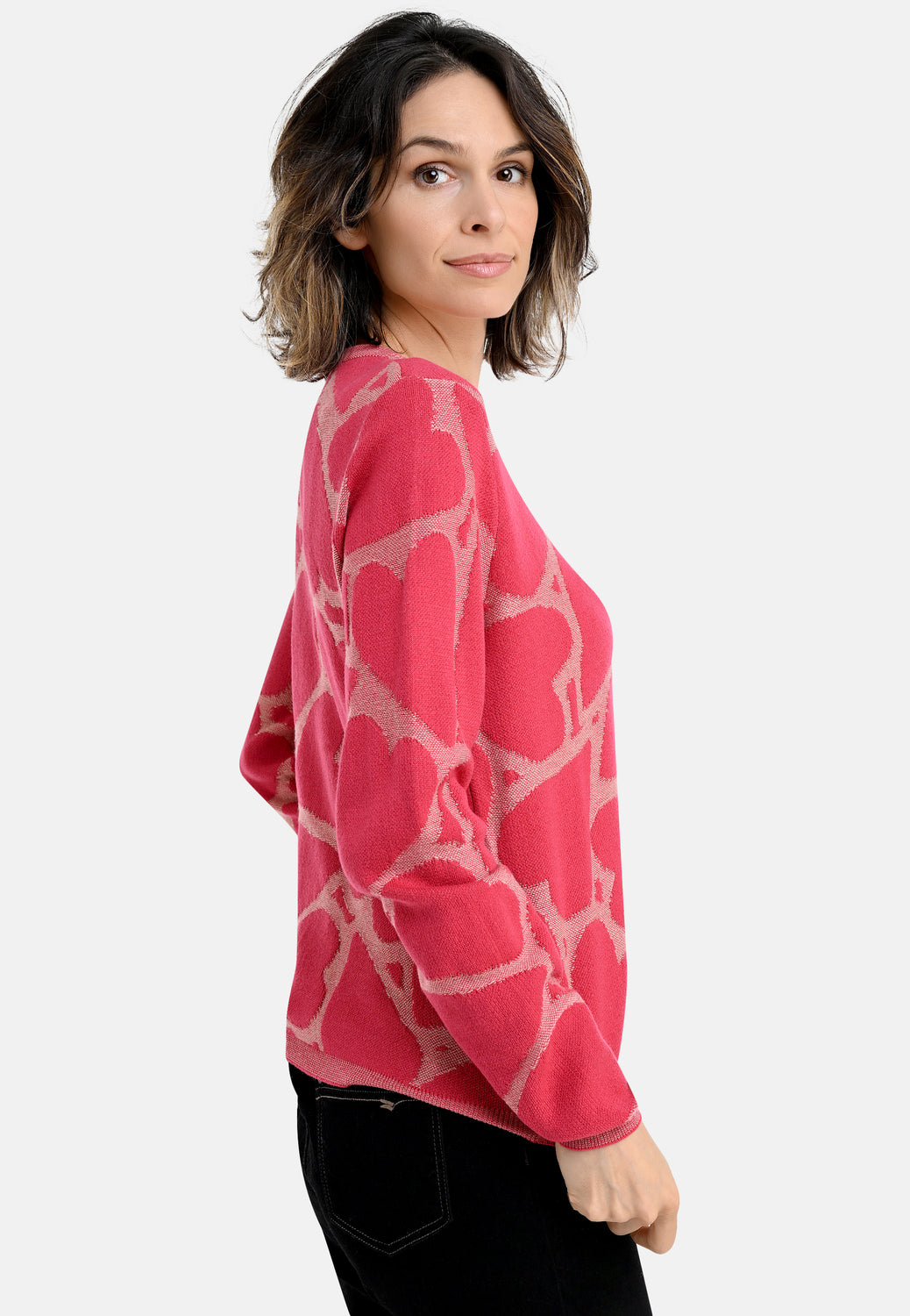 26216 Pullover Hearts - 07/red-ecru