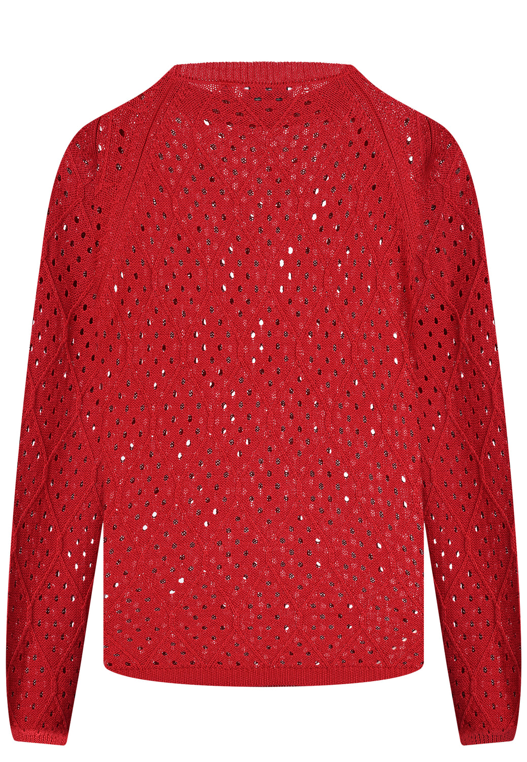 26217 Pullover Ajour - 07/red