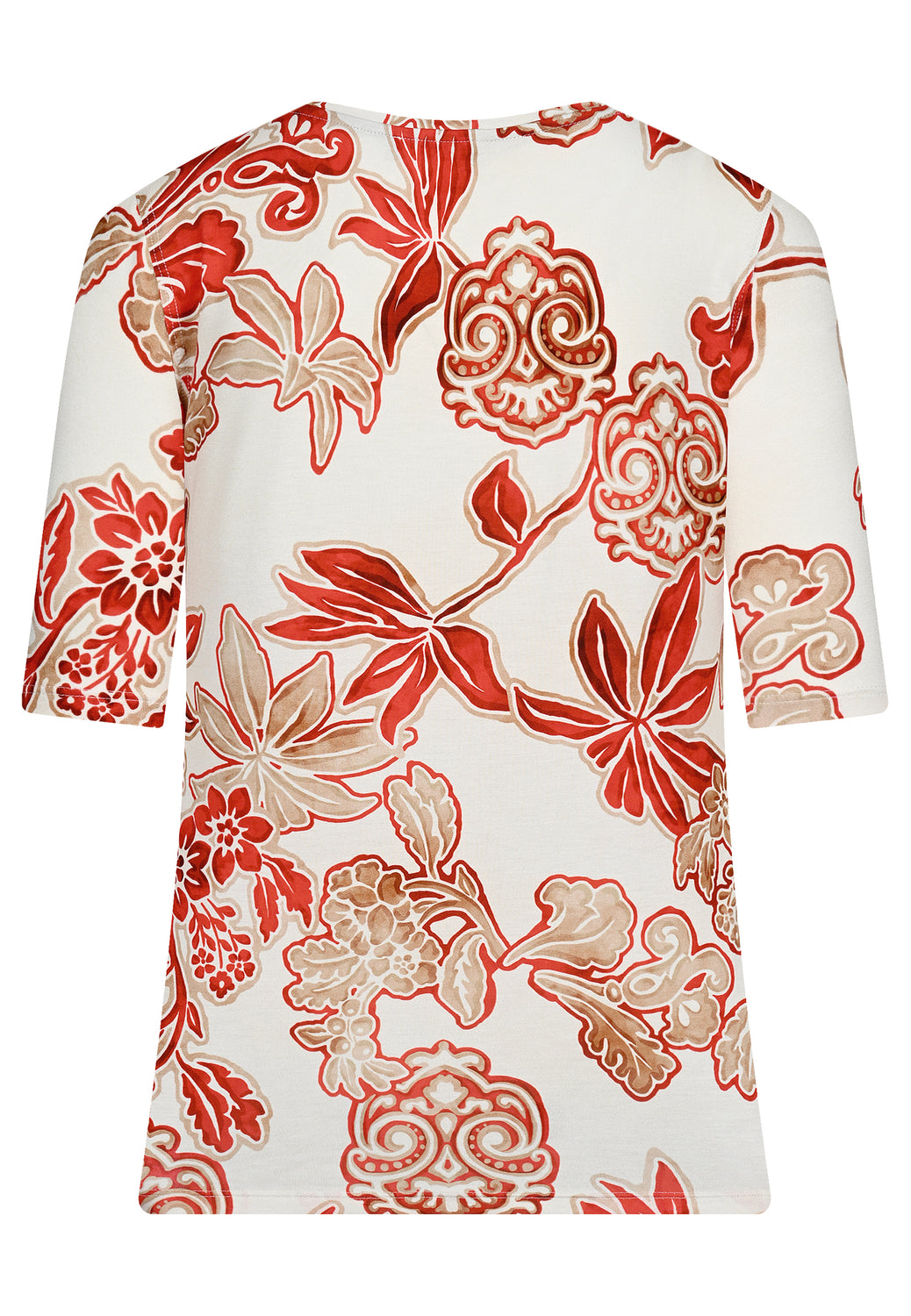 26219 Shirt Flower Print - 07/red-white