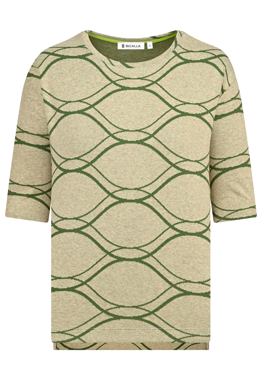 26235 Shirt Melange Waves - 03/sand-green