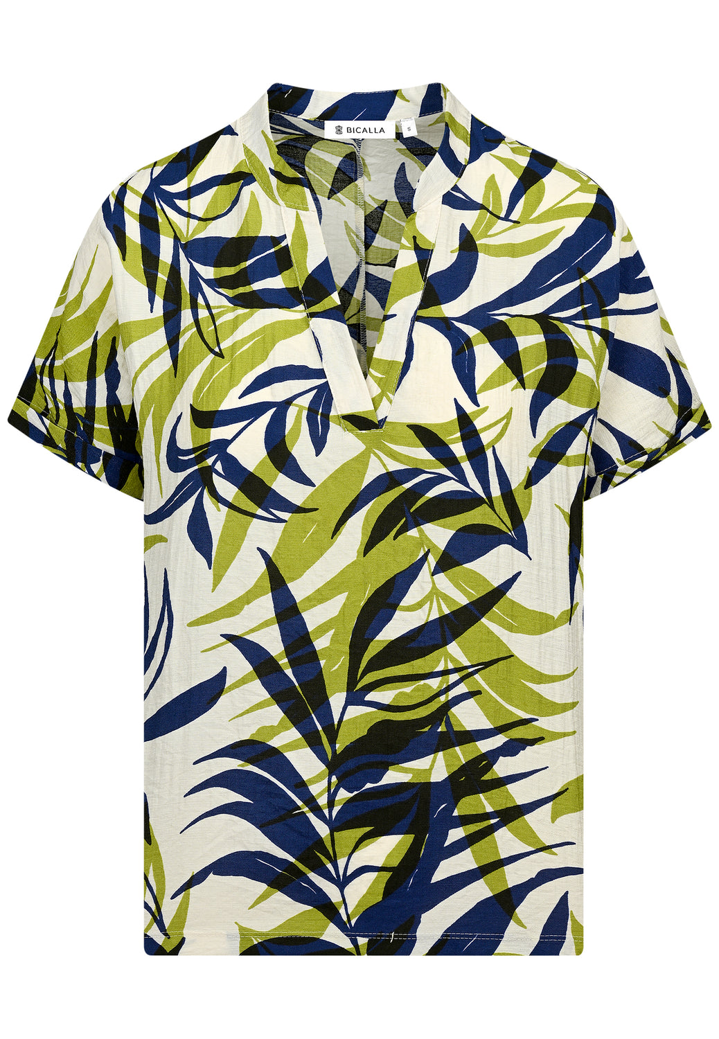 26237 Shirt Leaves - 02/ecru-green