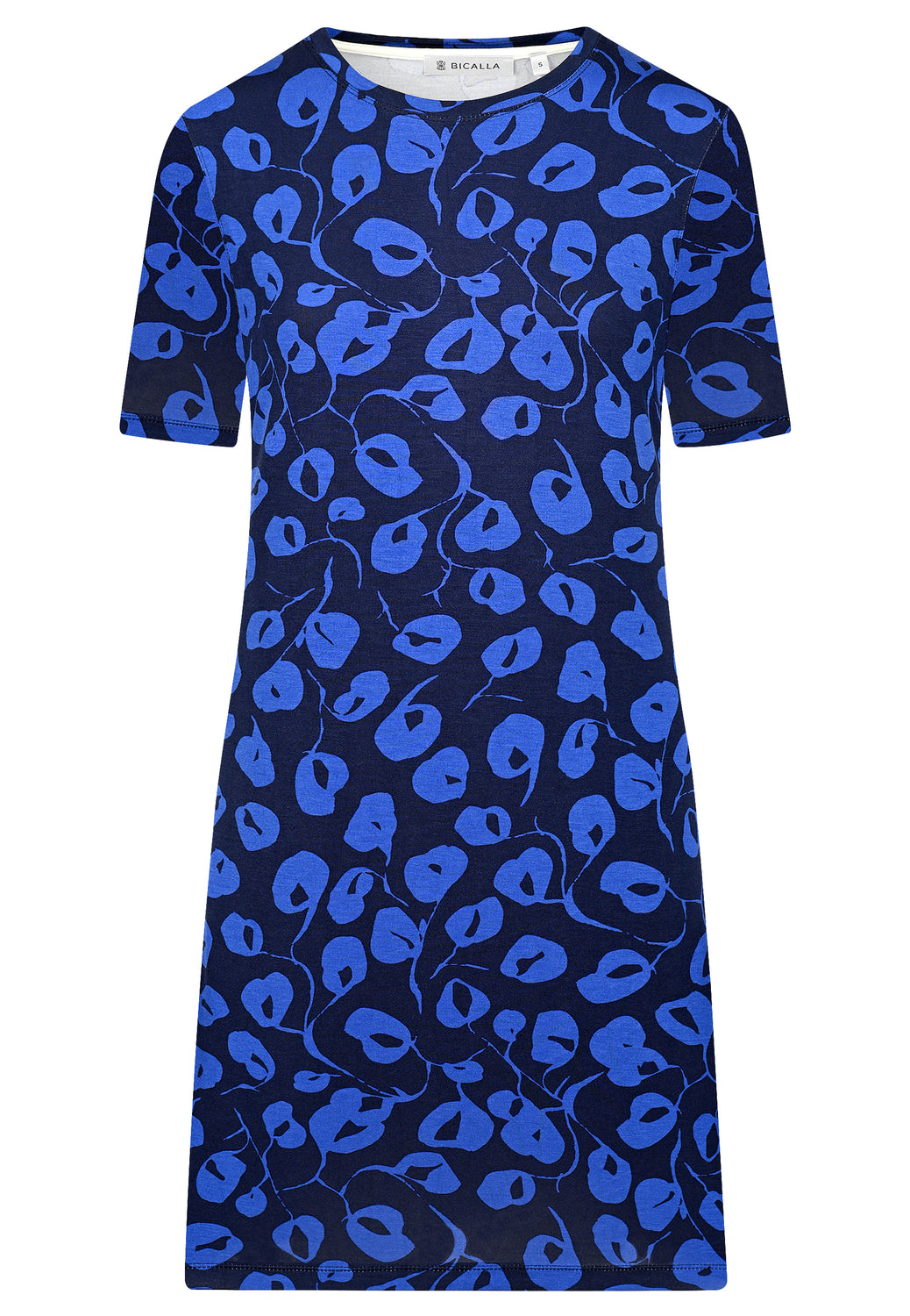 26252 Dress Poppy Print - 16/navy-blue